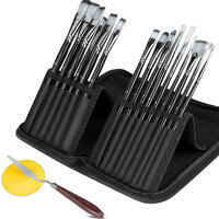 Без бренда «Набор кистей для рисования в чехле, премиум набор (15 нейлоновых кистей, 1 мастихин)» в Туле в интернет-магазине  Без бренда «Набор кистей для рисования в чехле, премиум набор (15 нейлоновых кистей, 1 мастихин)» в Туле