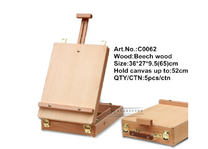 Без бренда «Набор подарочный «Две картинки» 27 предметов: этюдник 35 см из бука, краски акрил 12x12 мл, 2 холста 22x30 на мдф, 10 кисти, мастихин, палитра» в Туле