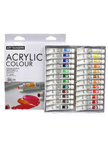 Без бренда «Коробка 24 шт.: Акриловые краски «Две картинки» 24 шт. по 12 мл, проф. пигмент» в Туле