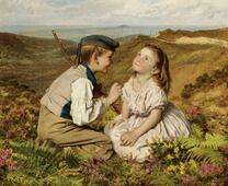 Софи Жанжамбр Андерсон. Девочка и мальчик в поле