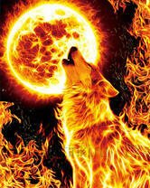 Без бренда «Огненный волк воет на луну (20шт)» в Туле