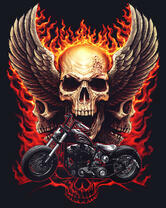 Без бренда «Коробка 20 шт: Пылающий череп с крыльями» в Туле