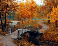 Без бренда «Коробка 20 шт: Осенний парк с мостом» в Туле