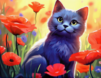 Без бренда «Серый котик и маки» в Туле в интернет-магазине  Без бренда «Серый котик и маки» в Туле