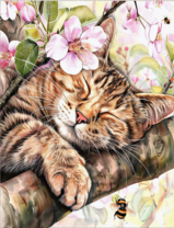 Без бренда «Волосатый котик спит на ветви яблони» в Туле