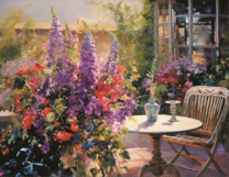 Утро в цветущем саду