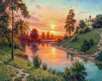 Без бренда «Вид на реку на закате» в Туле