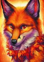 Без бренда «Хитрая лиса с осенним венком» в Туле в интернет-магазине  Без бренда «Хитрая лиса с осенним венком» в Туле